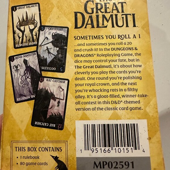 The Great Dalmuti Card Game Dungeons & Dragons - Picture 2 of 3